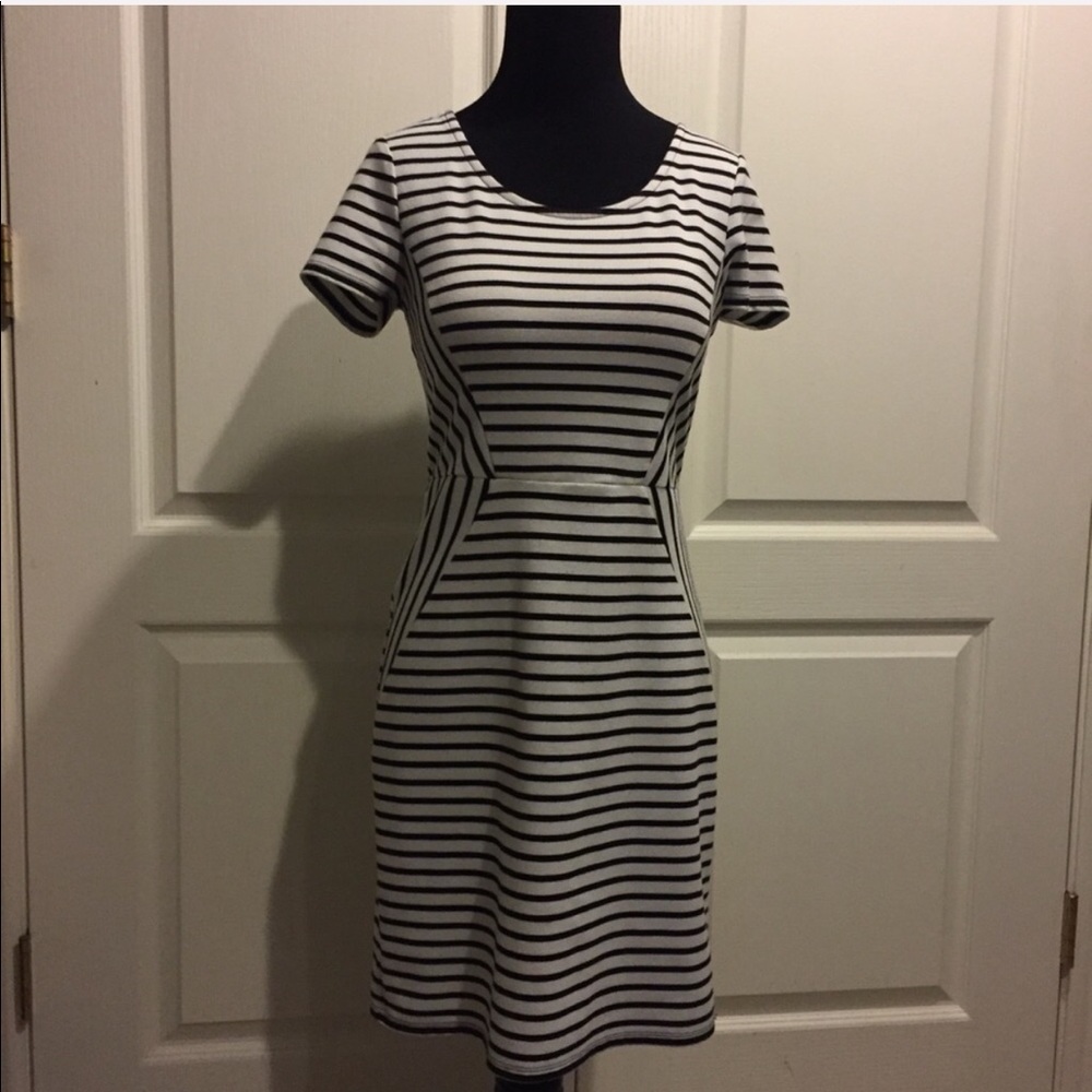 Black & White Striped Dress